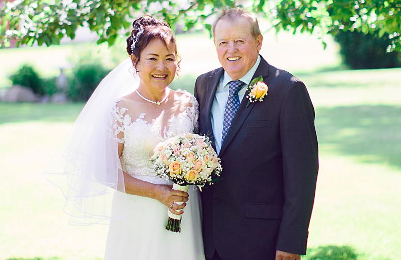 Suka and Dave Paulson renewed their vows last July.